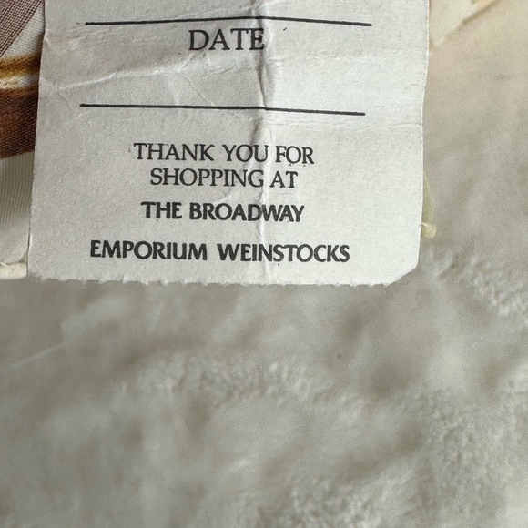 ELAINE GOLD Vintage Cream & Gold Silky Scarf Minimalist Neutral Sheer 10.5 x 53 - Picture 8 of 13